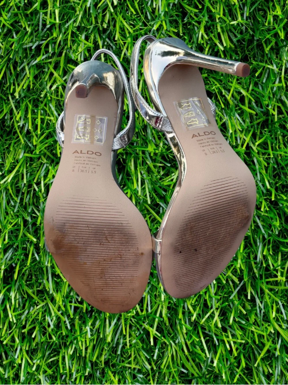 Aldo Gold Pillow Walk Heels
